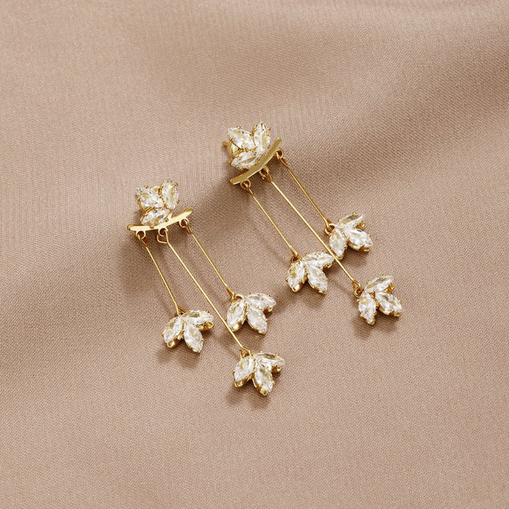 Pendientes Lotus cascade de cristal