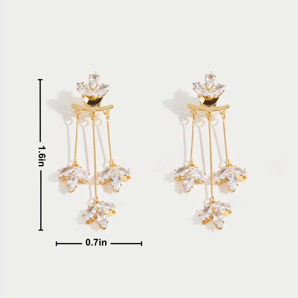 Pendientes Lotus cascade de cristal