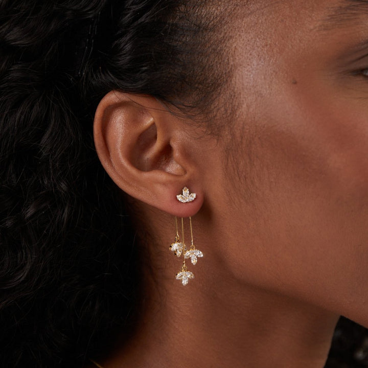 Pendientes Lotus cascade de cristal