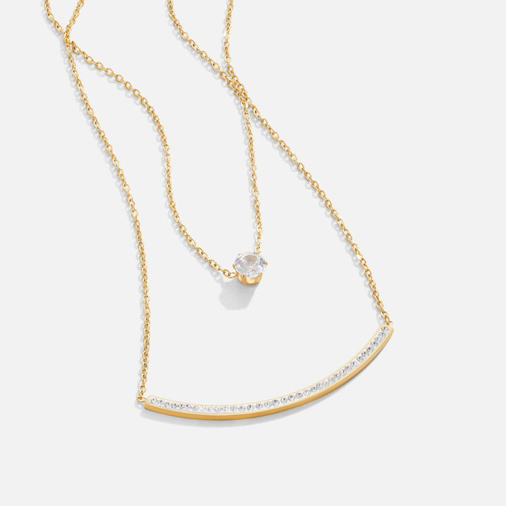 Collar fino multicapa de cristal