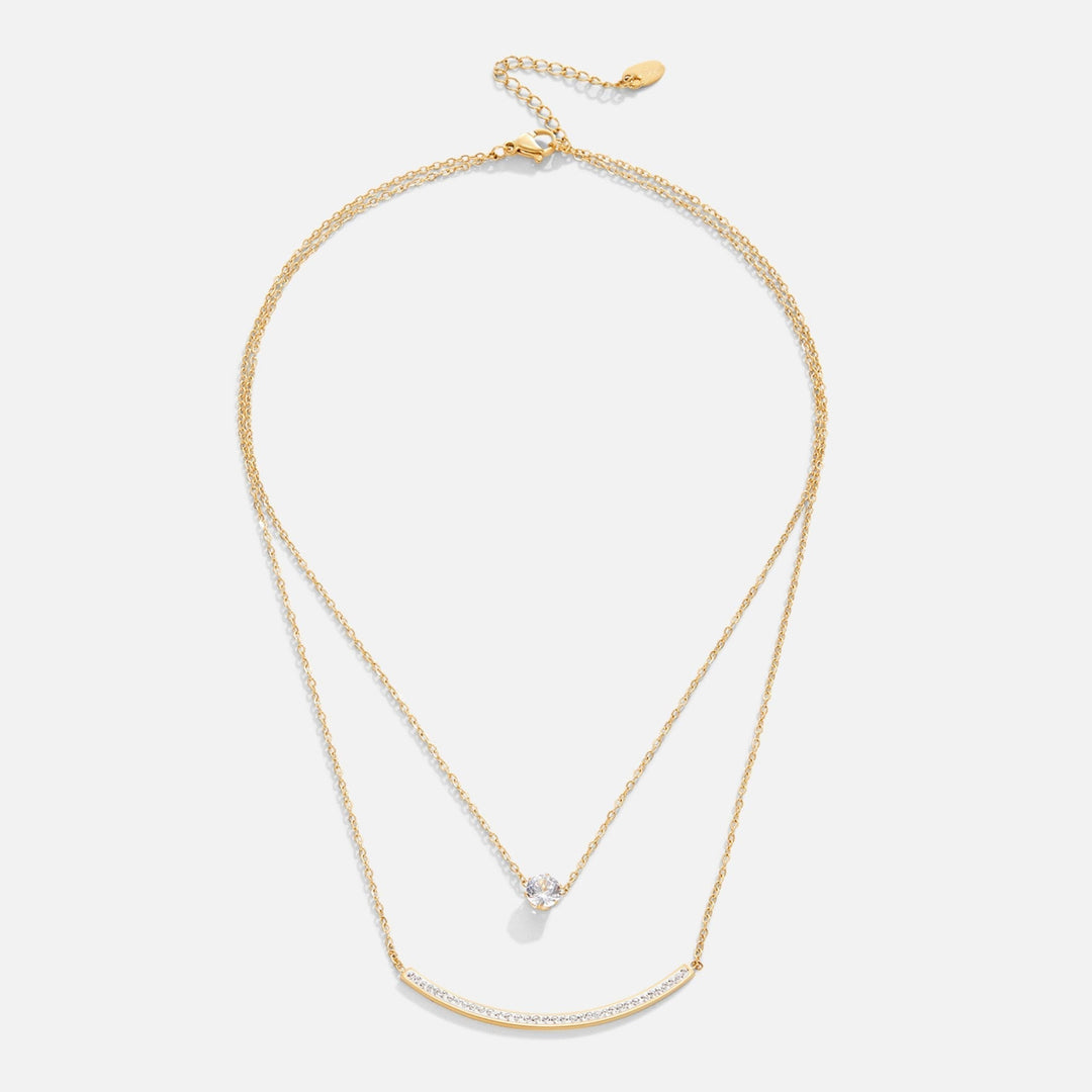Collar fino multicapa de cristal