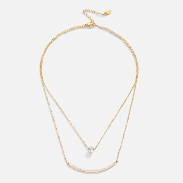 Collar fino multicapa de cristal