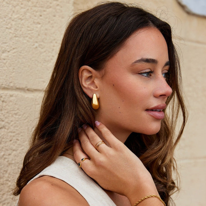Pendientes gota Dakota dorados