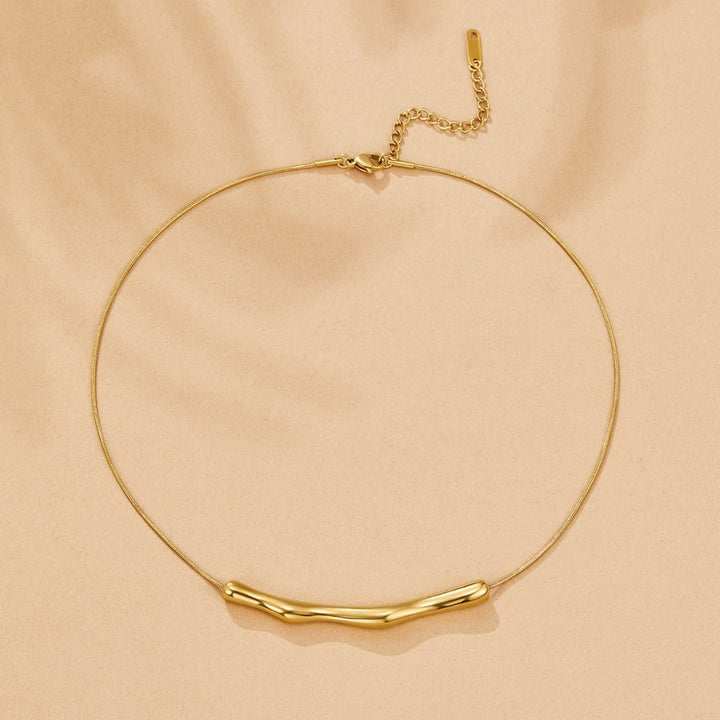 Collar dorado Deana de bambú