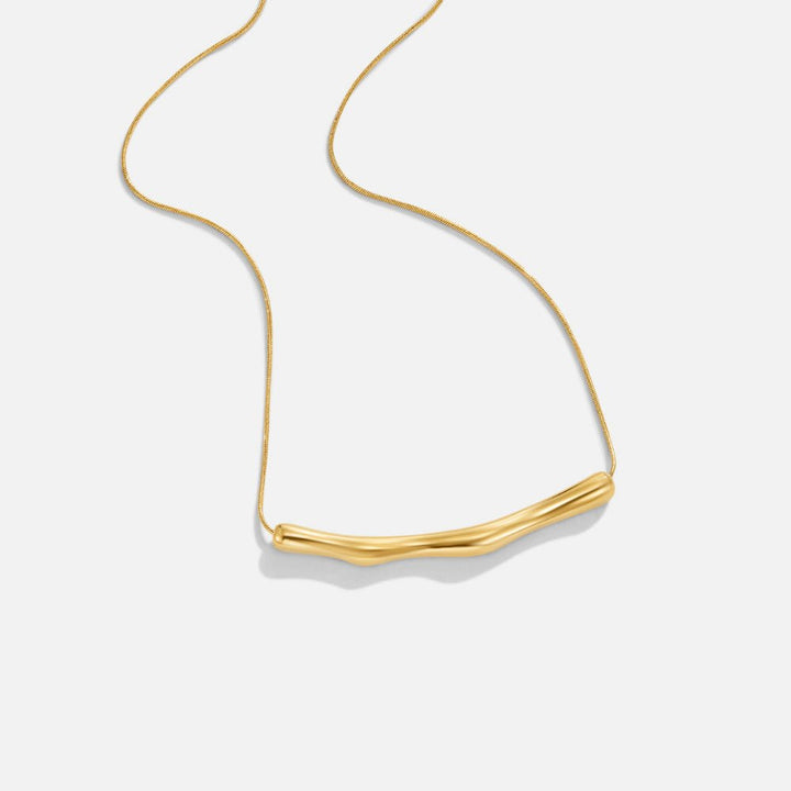 Collar dorado Deana de bambú
