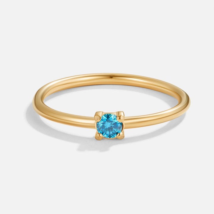 Anillo diciembre piedra de nacimiento 18K dorado