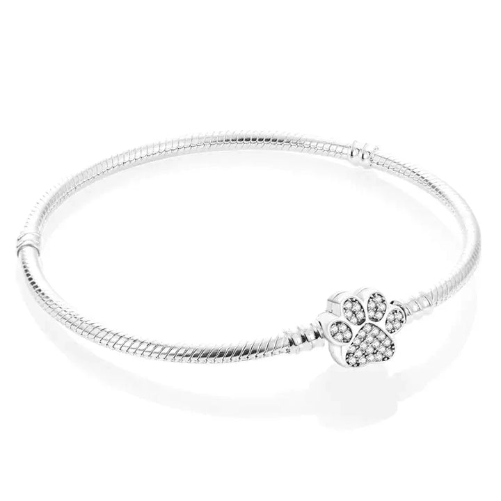 Pulsera con encanto de pata de perro