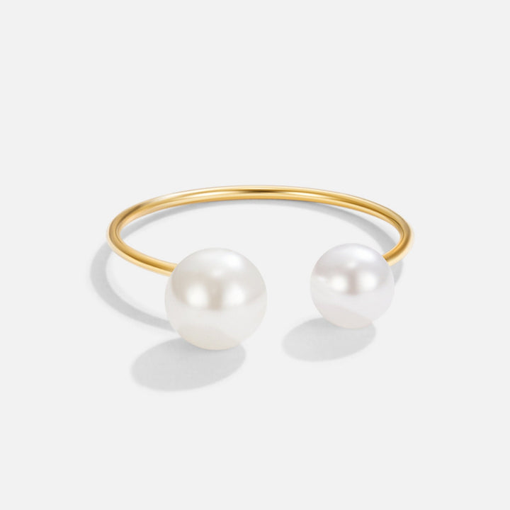 Anillo Durya doble perlas