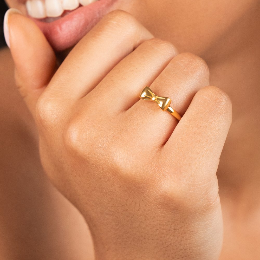 Anillo dorado arc Ellie
