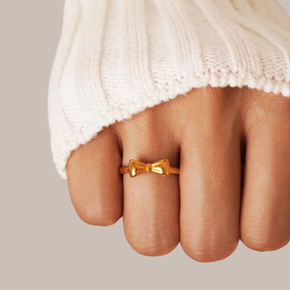 Anillo dorado arc Ellie