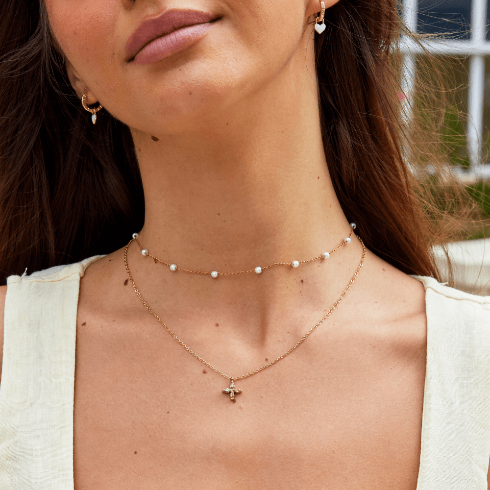 Collar floral Elowyn de cristal