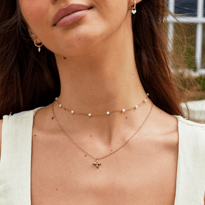 Collar floral Elowyn de cristal