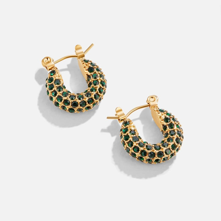 Pendientes de aro Beauté Émeraude