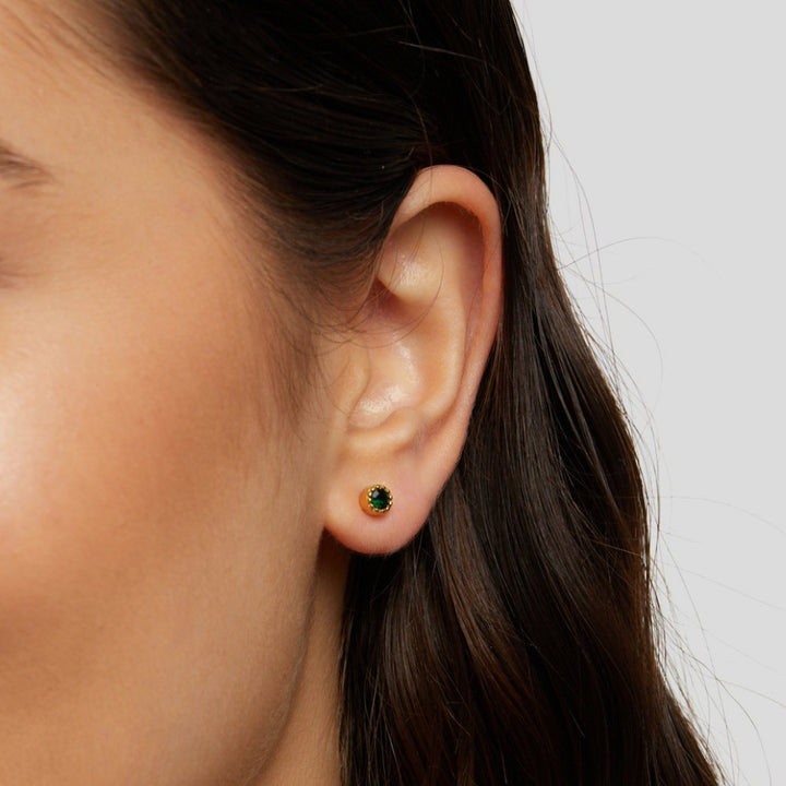 Pendientes verde esmeralda