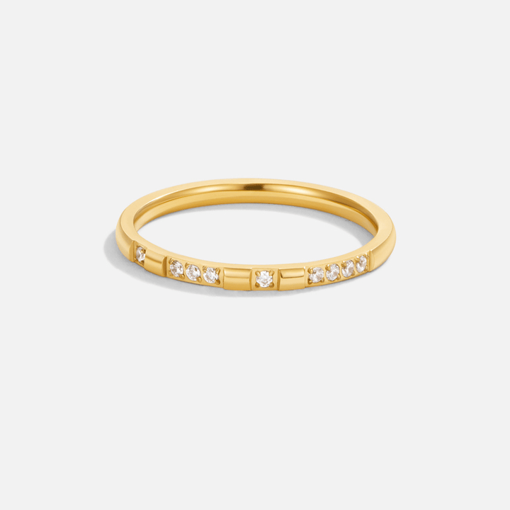 Anillo Emery cristal y dorado