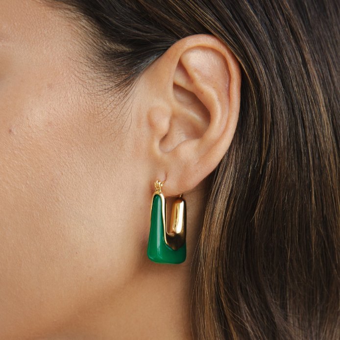 Pendientes de aro carrées Esme