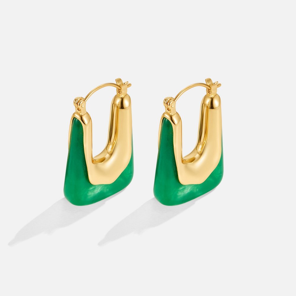 Pendientes de aro carrées Esme