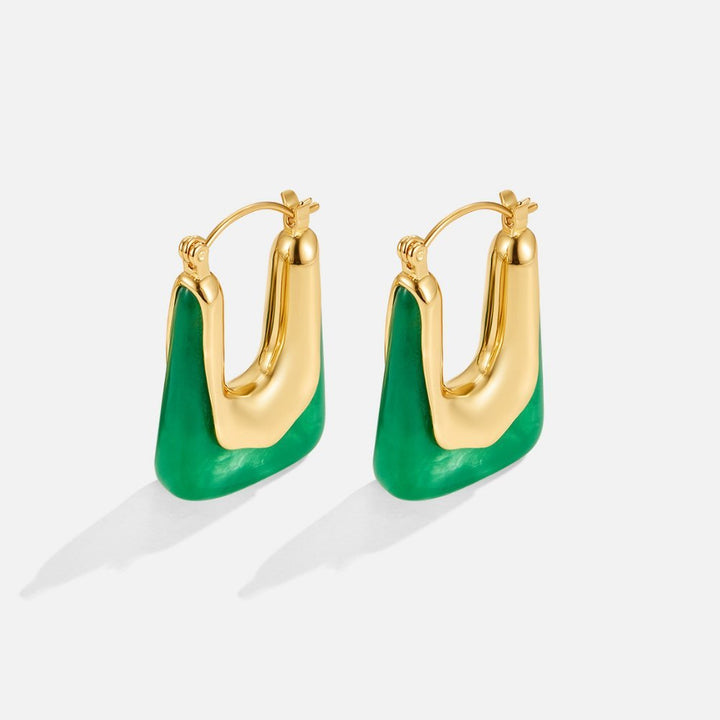 Pendientes de aro carrées Esme