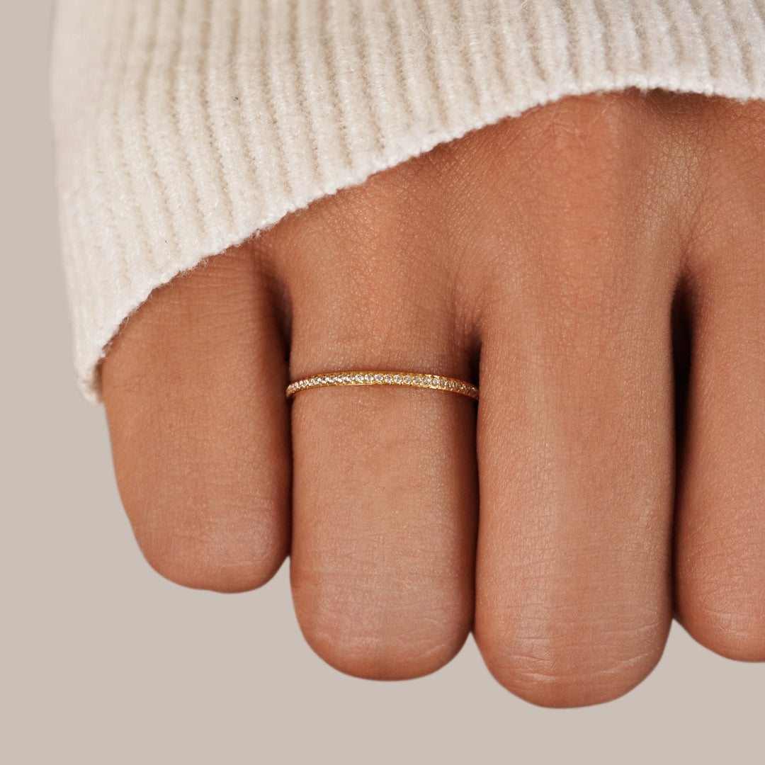 Anillo eternidad 18K cristal