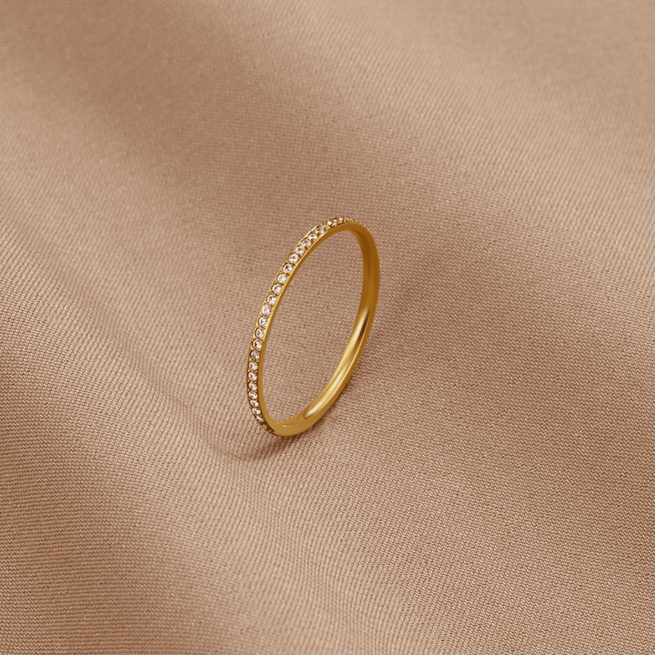 Anillo eternidad 18K cristal