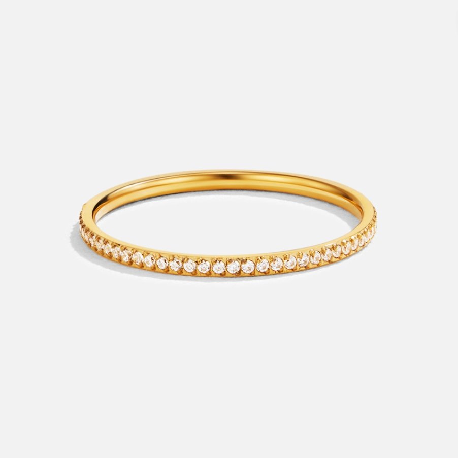 Anillo eternidad 18K cristal