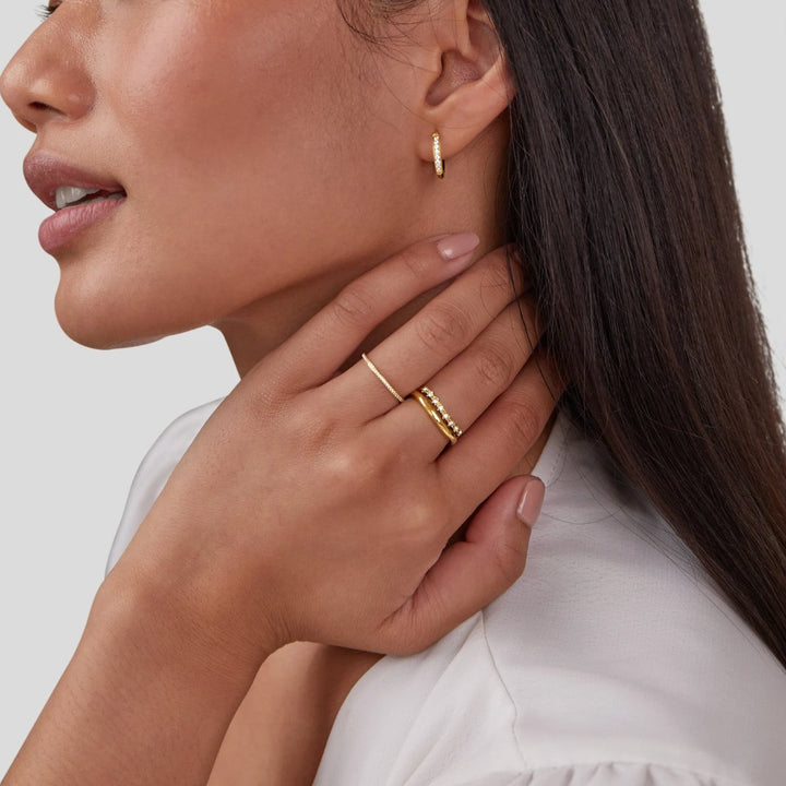 Anillo eternidad 18K cristal