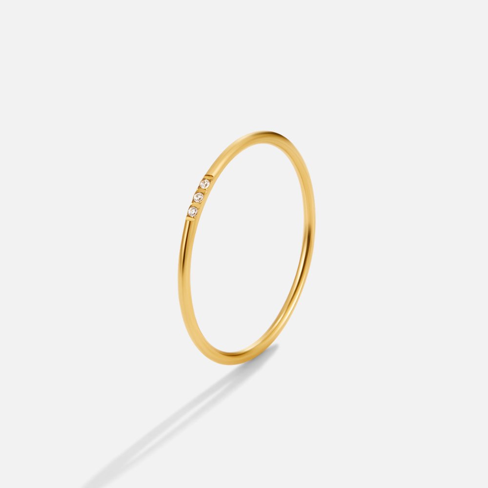Anillo set Eula oro cristal