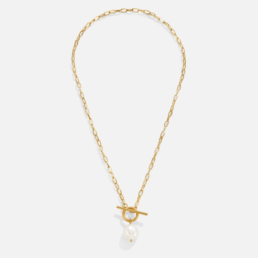 Collar dorado Eva con perlas de agua dulce