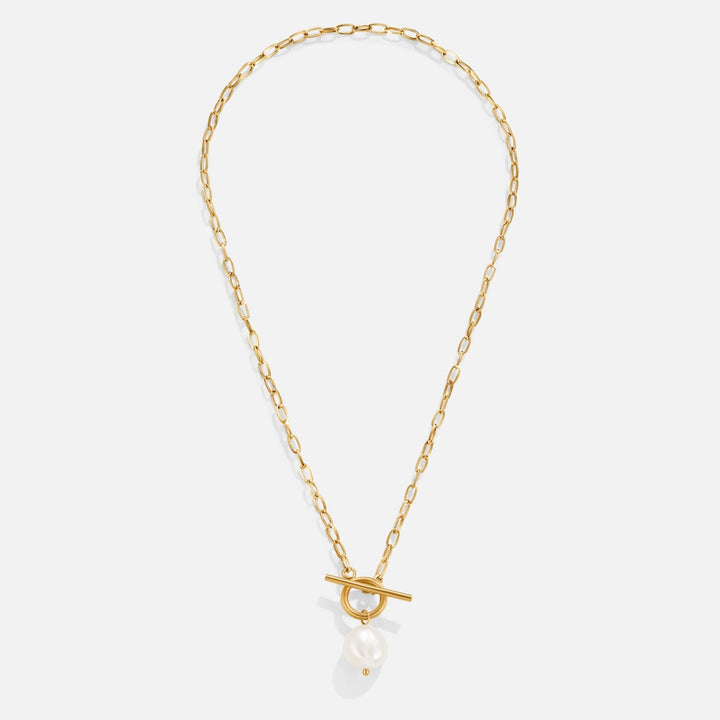 Collar dorado Eva con perlas de agua dulce