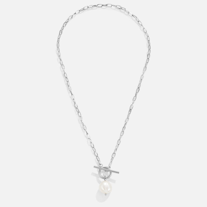 Collar plateado Eva Claro con perlas