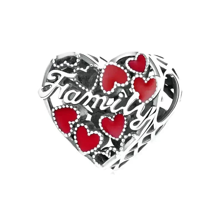 Colgante familiar en forma de corazón