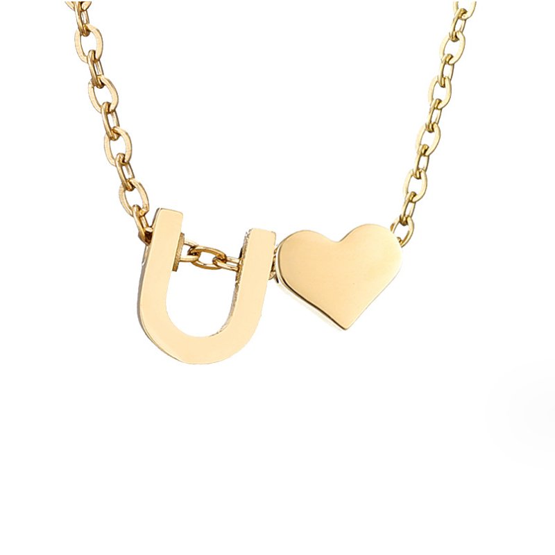 Collar dorado Amor Eterno y Hoja