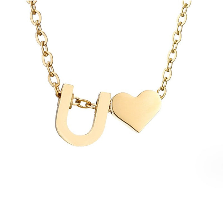 Collar dorado Amor Eterno y Hoja