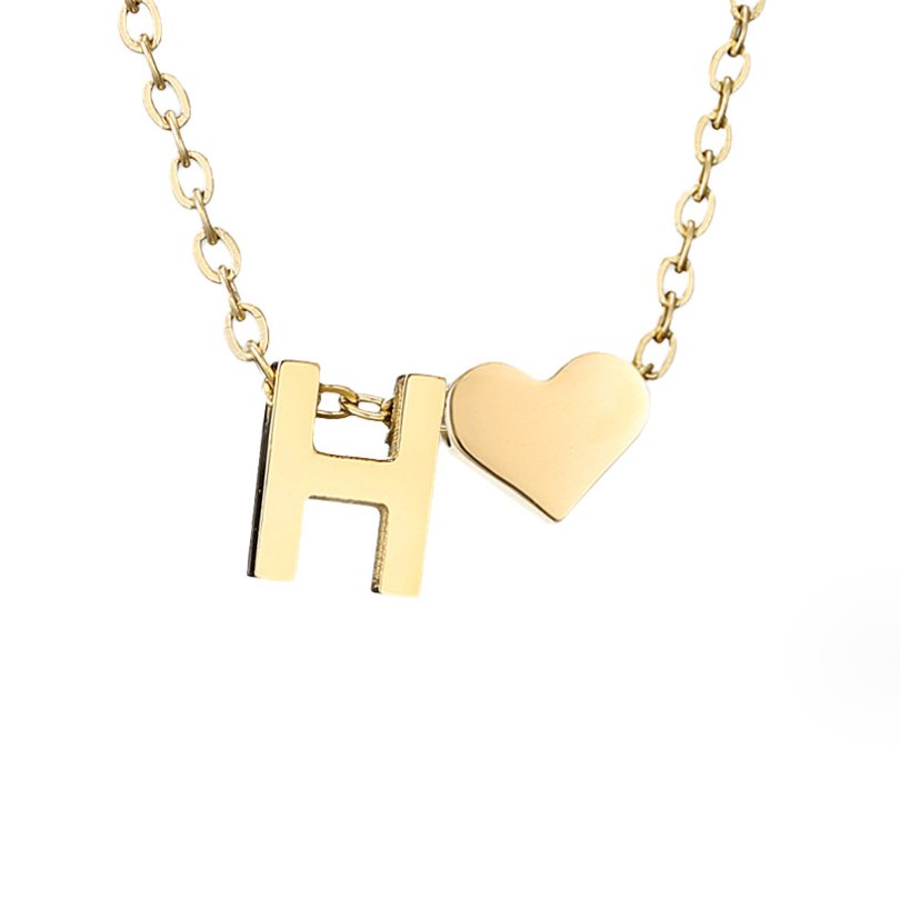 Collar dorado Amor Eterno y Hoja