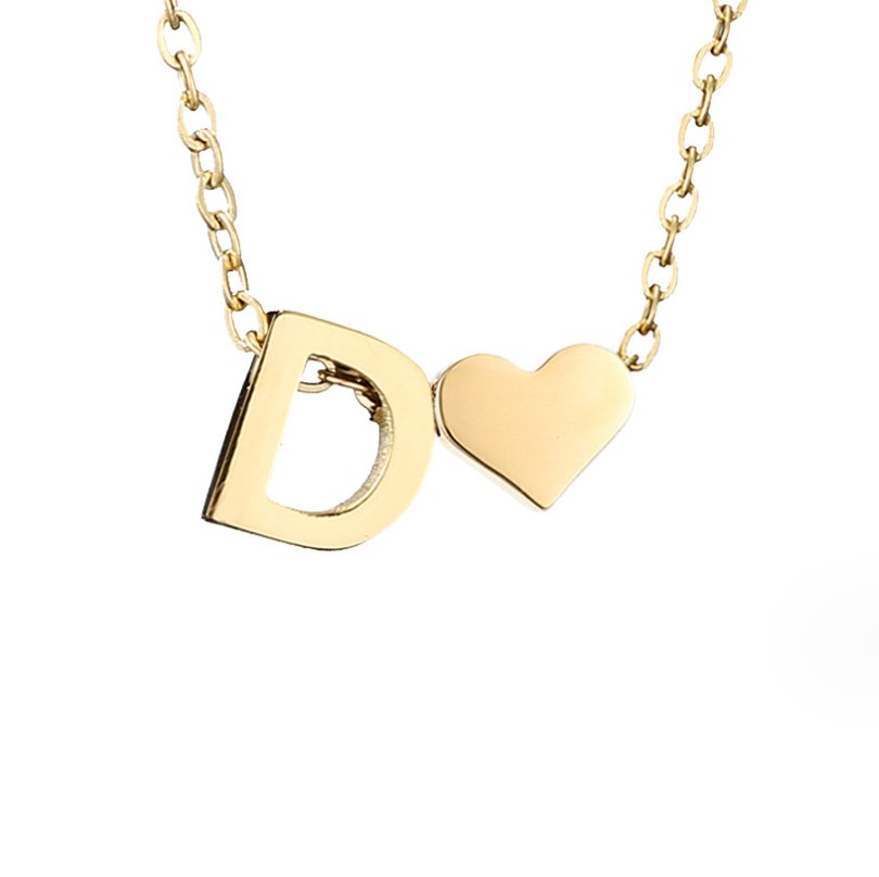 Collar dorado Amor Eterno y Hoja