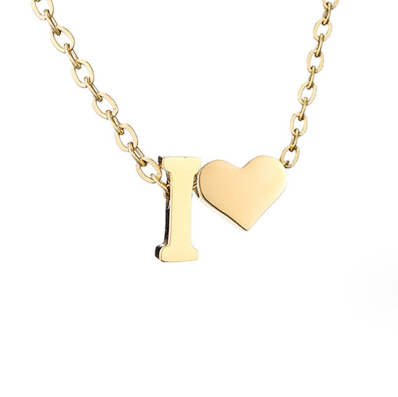 Collar dorado Amor Eterno y Hoja