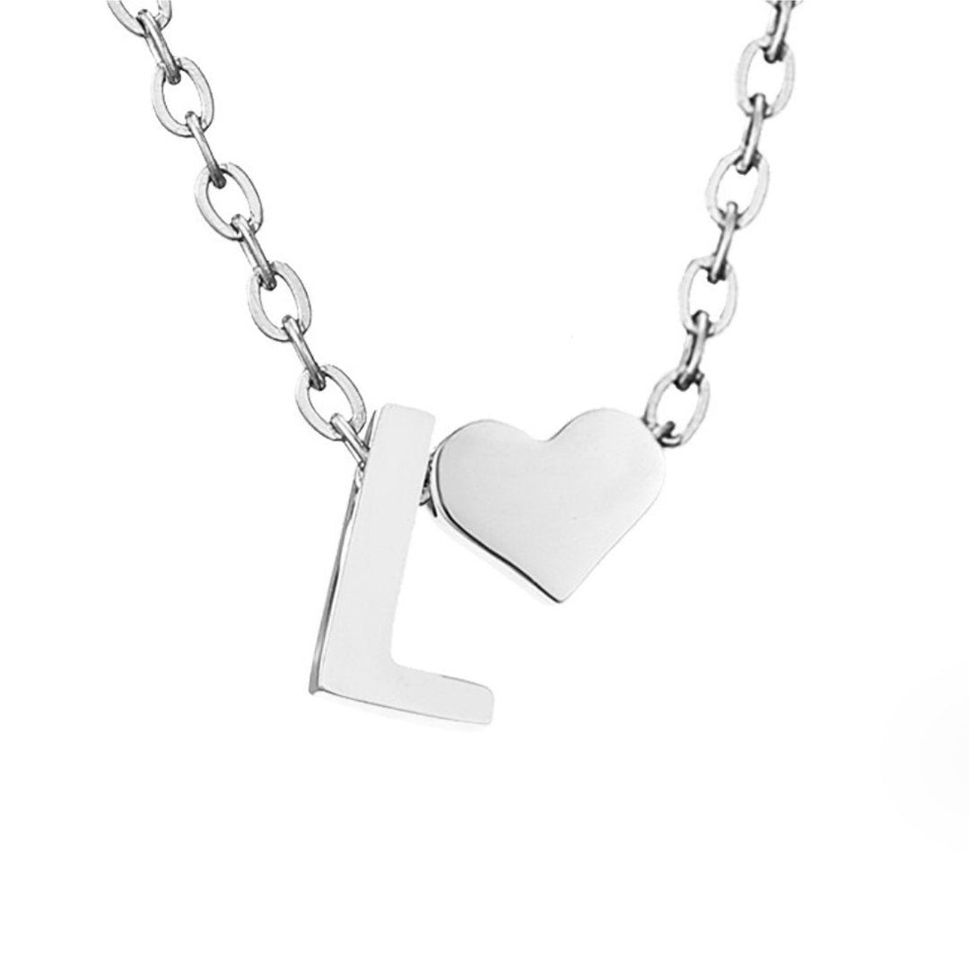 Collar plateado Amor Eterno y Hoja