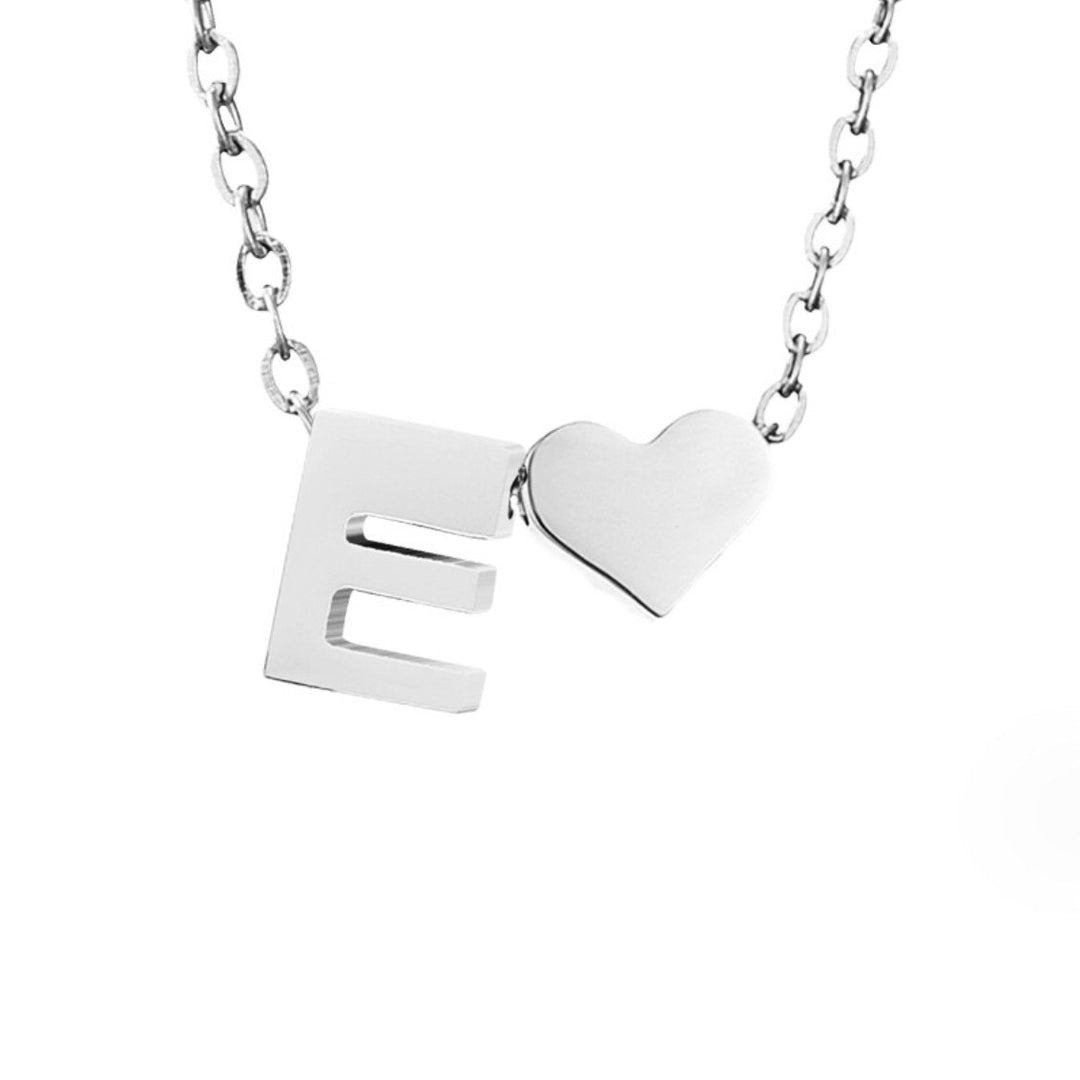 Collar plateado Amor Eterno y Hoja