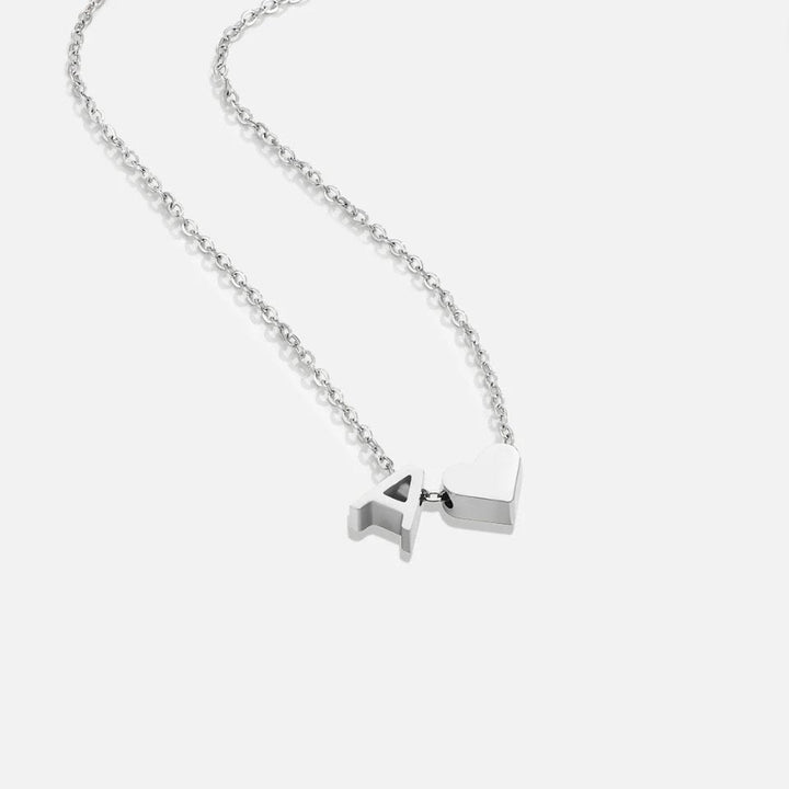 Collar plateado Amor Eterno y Hoja