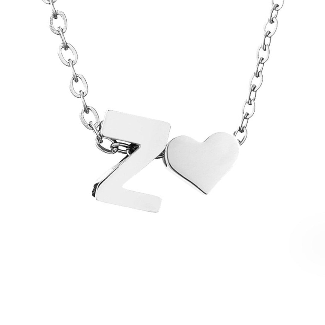 Collar plateado Amor Eterno y Hoja