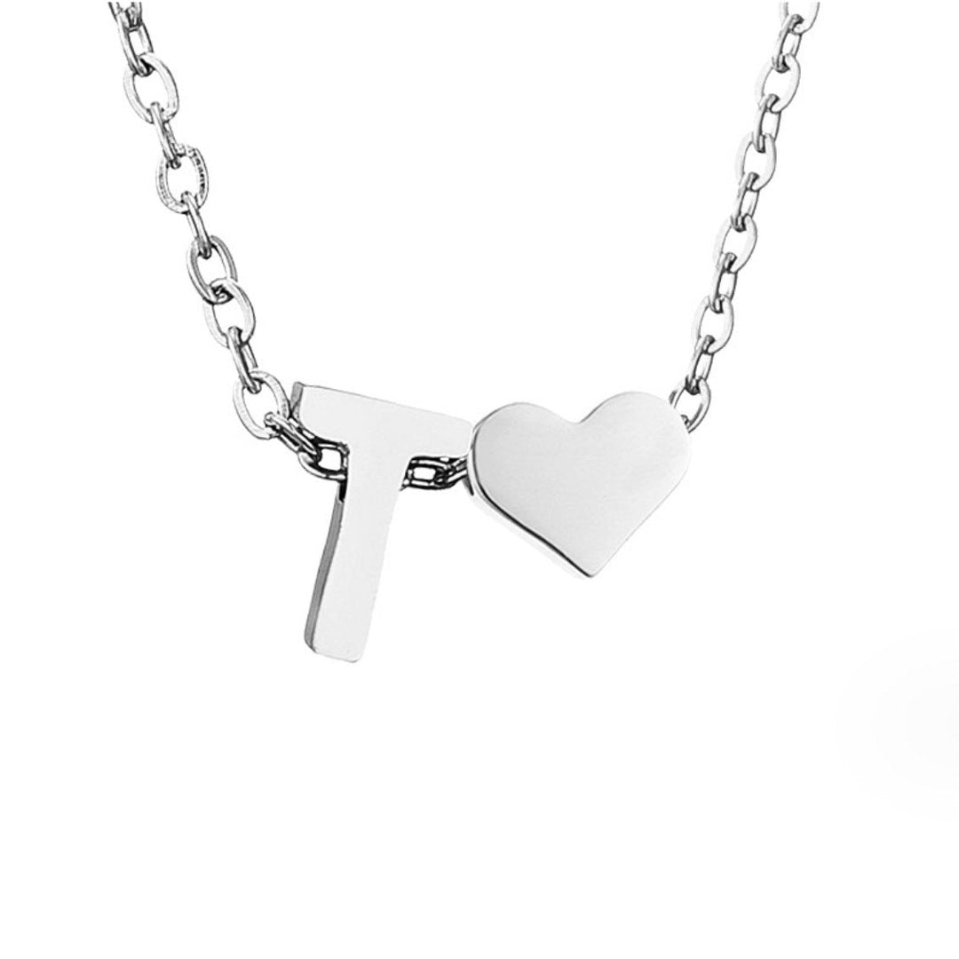 Collar plateado Amor Eterno y Hoja
