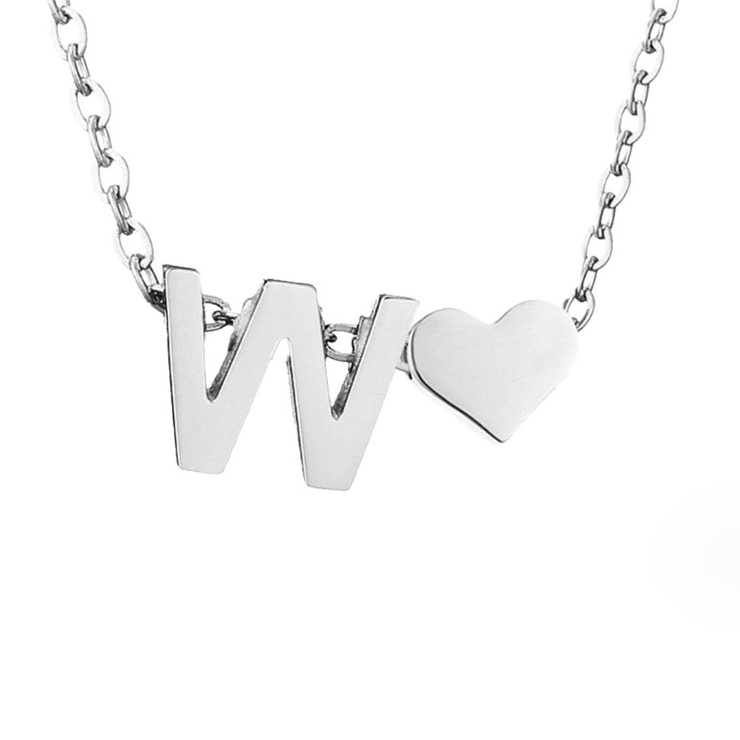 Collar plateado Amor Eterno y Hoja