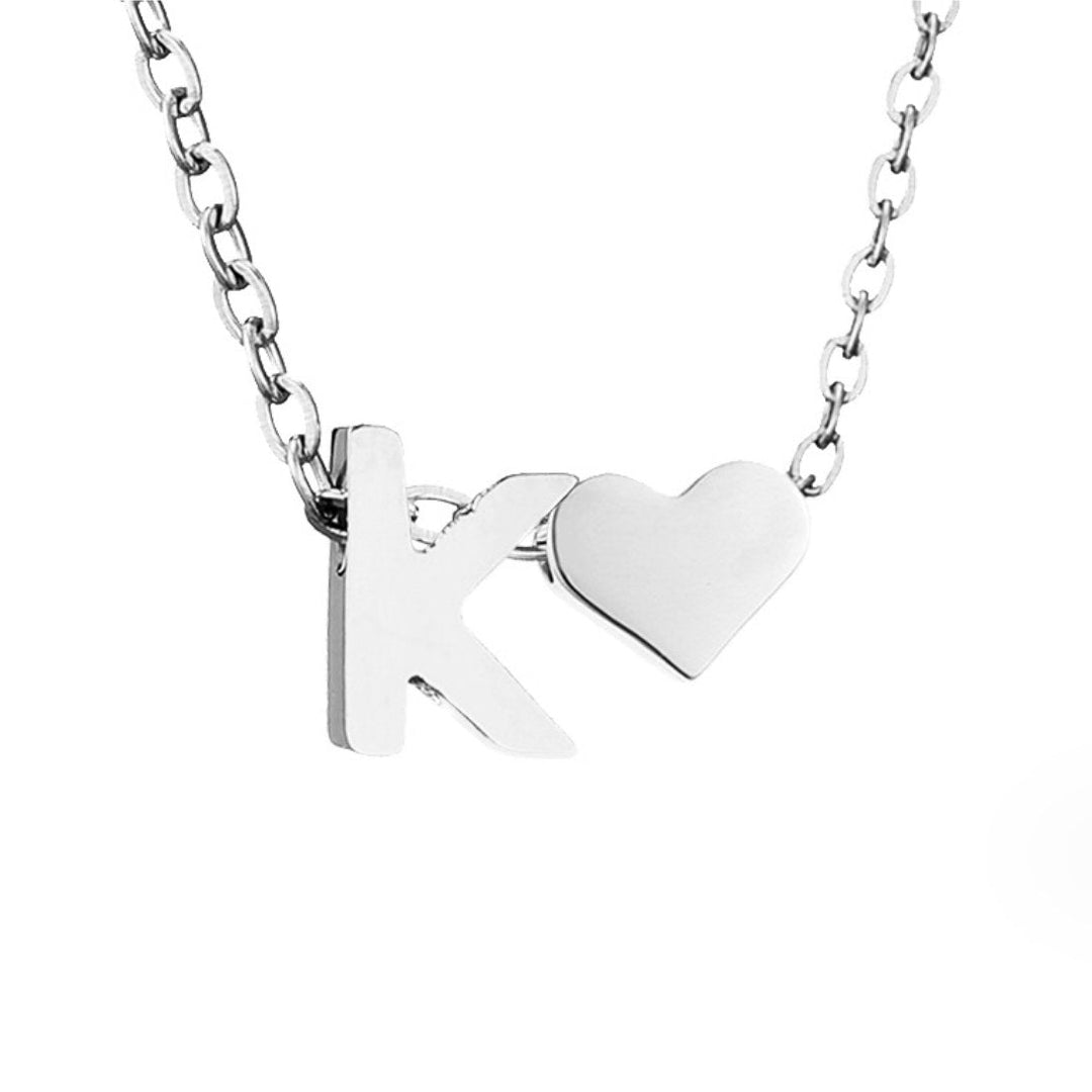 Collar plateado Amor Eterno y Hoja