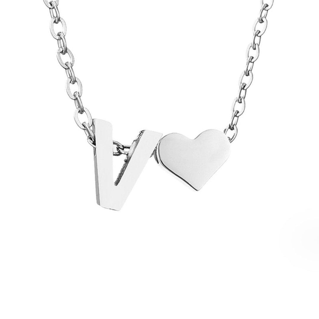 Collar plateado Amor Eterno y Hoja