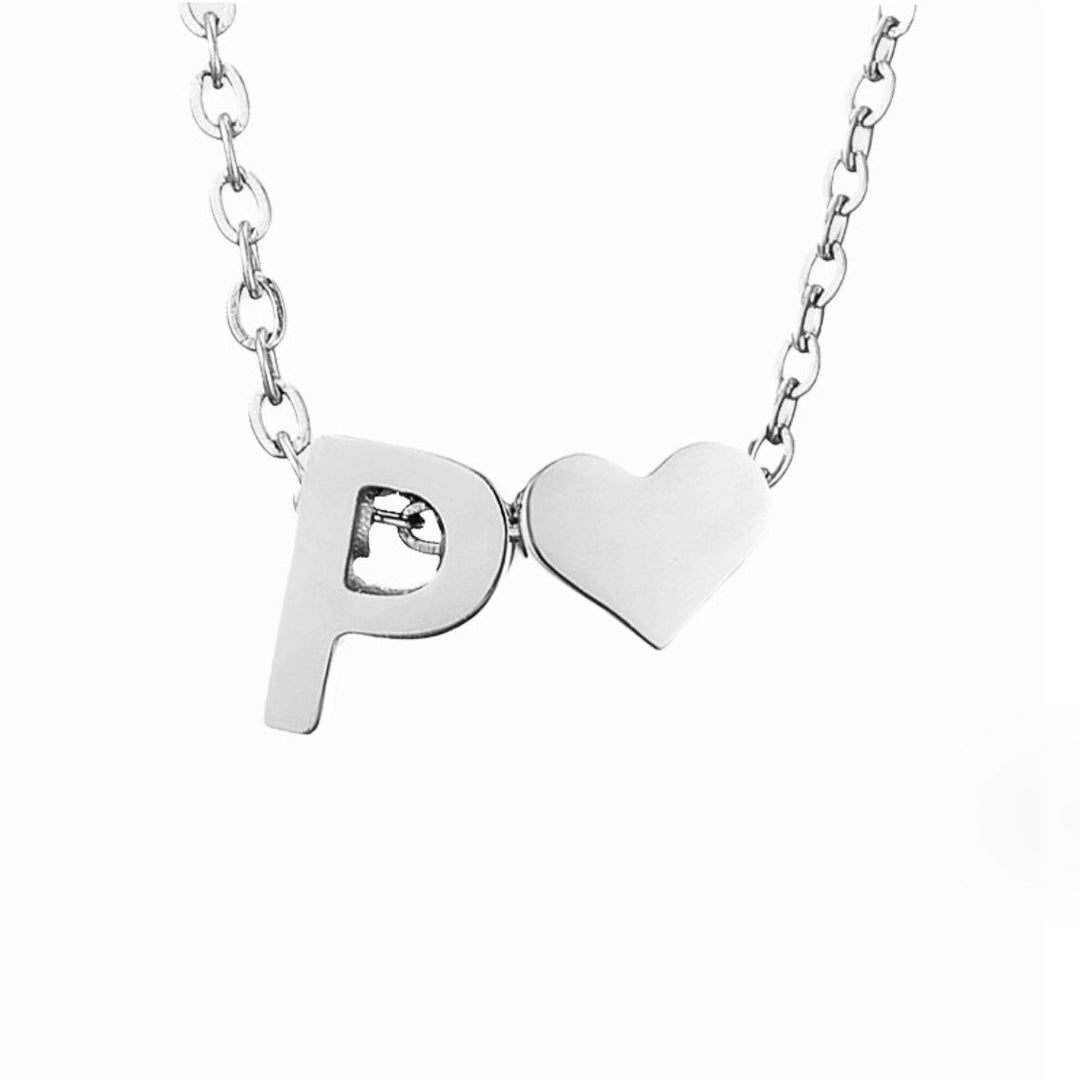 Collar plateado Amor Eterno y Hoja