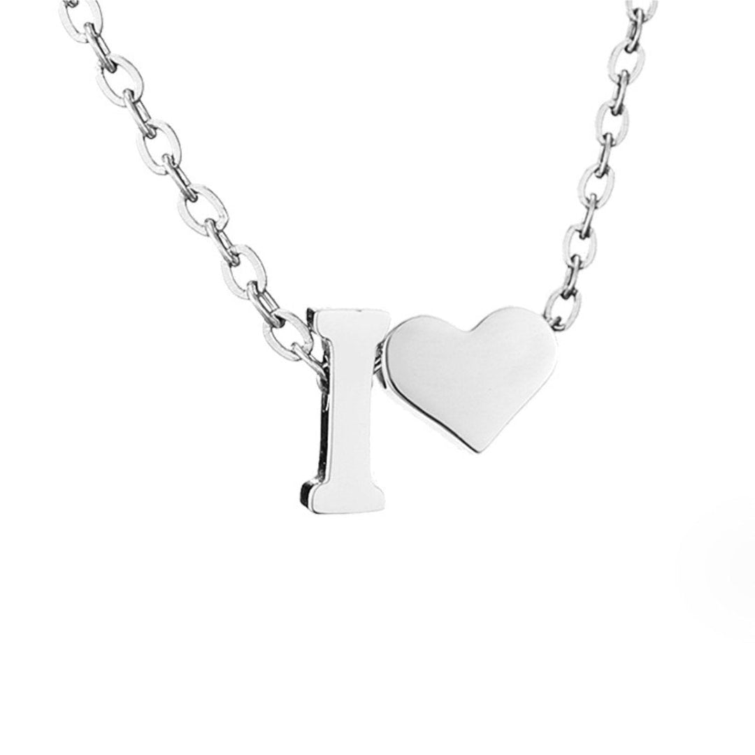 Collar plateado Amor Eterno y Hoja