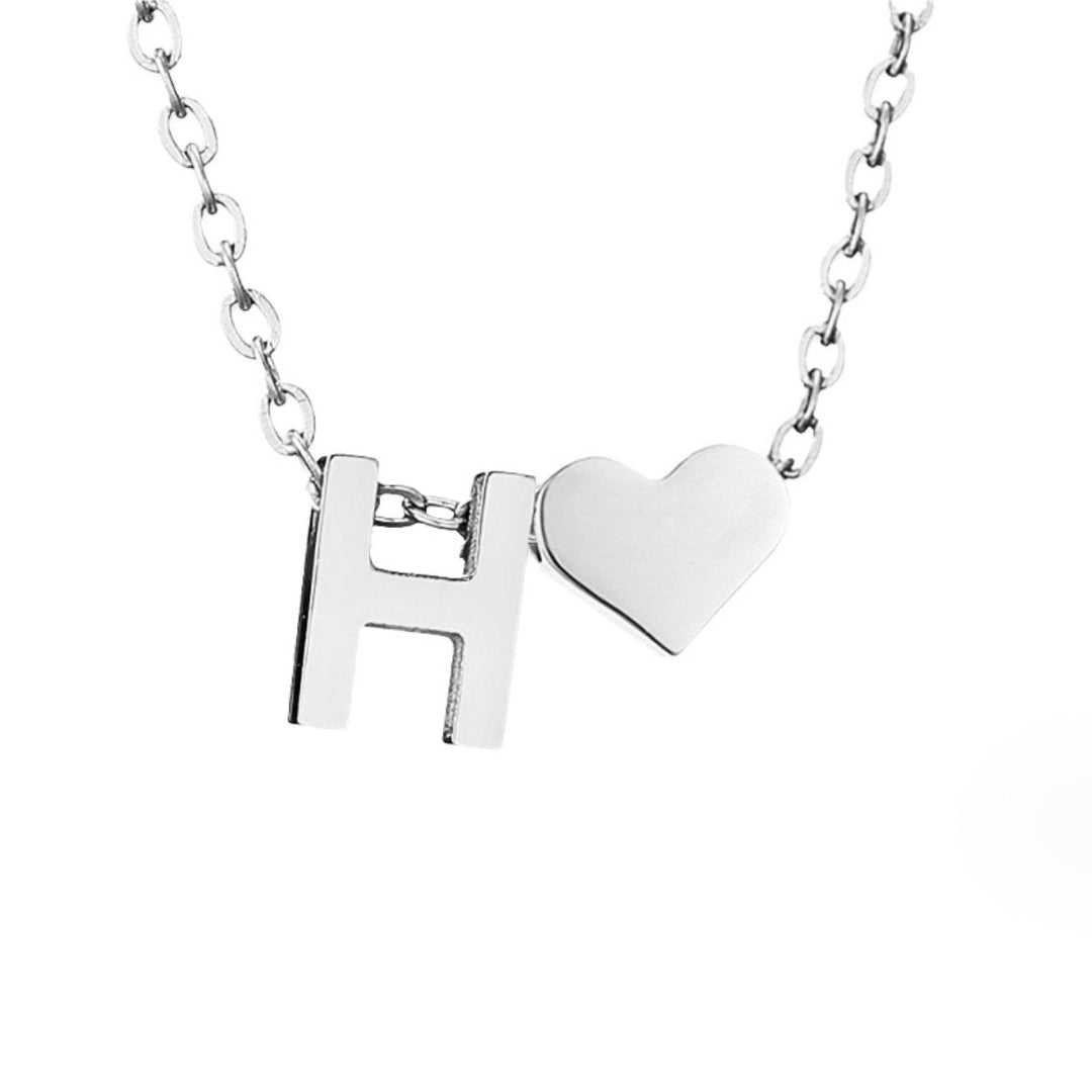 Collar plateado Amor Eterno y Hoja