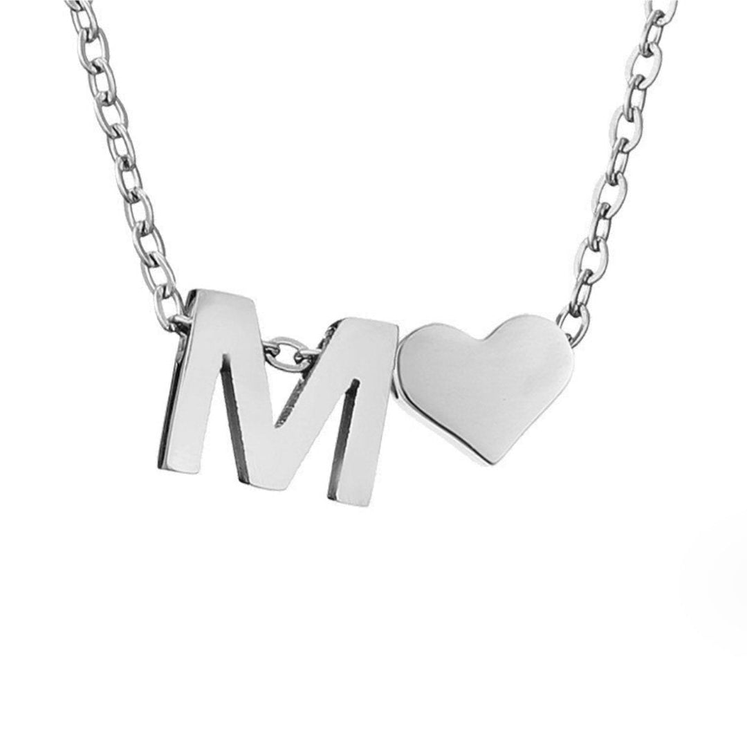 Collar plateado Amor Eterno y Hoja