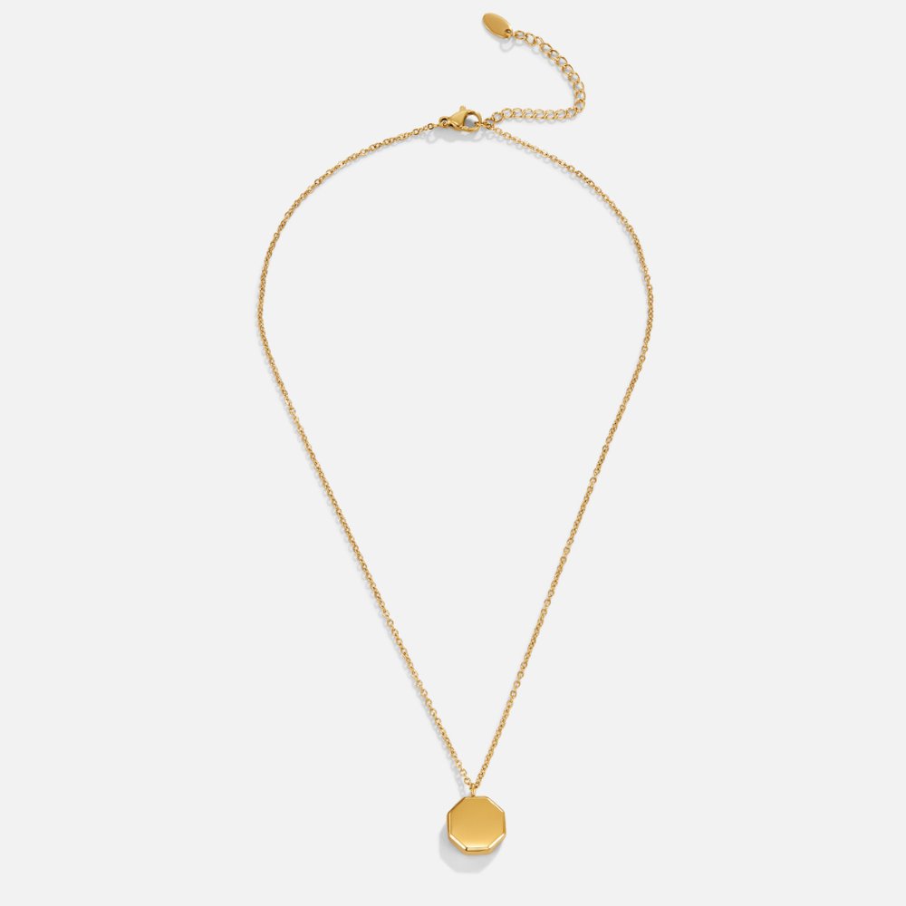 Collar Geométrico con colgante de cadena