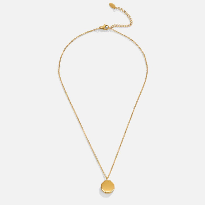Collar Geométrico con colgante de cadena